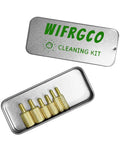 Six Pack Brass Gun Cleaning Rod Fitting Adapters Set With 5-40 To 8-32, 8-32 To 5/16-27, And 8-32 To 10-32 Threads in metal case