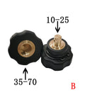 Durable Welding Connector Conversion Plug Adaptor For 10-25 And 35-50B, Quick Swap, Easy Install, black connector with brass interior