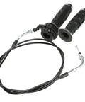 7-8 Inch Twist Grip Throttle Cable Kit For GY6 Scooters And Mini Bikes 50cc 80cc 125cc 150cc QMB139 157QMJ with grips and cable shown