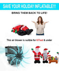12V DC Brushless Blower Fan Replacement Motor For Inflatables Under 6 Feet, ideal for restoring Christmas yard decorations.