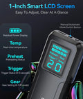 Battery Spot Welder Handheld Rechargeable Welder With LCD Screen Auto And Manual Modes close-up LCD display and controls