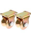 Heavy Duty Track Wheel Pulley Block Two Pack With V Type Groove Sliding Gate Roller, sturdy steel for sliding doors.