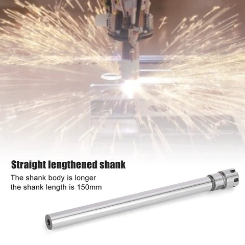 ER11M-150L Straight Shank Collet Chuck Holder For CNC Milling And Lathe Work 150mm long shank under sparks backdrop