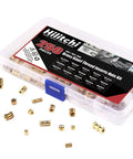 250 Piece Brass Knurled Threaded Insert Nuts Kit M2 M3 M4 Female Thread Embedding Assortment With Reusable Storage Case