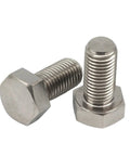 Pure Titanium External Hex Bolts M12 Hexagon Head Screws 10 Piece DIN933 Set showing two heavy-duty bolts with hexagonal heads.