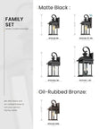 Two Pack Outdoor Wall Sconces, Waterproof Exterior Porch Lanterns With E26 Socket, Matte Black Finish in various styles