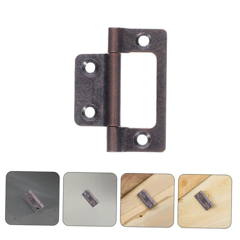 Heavy Duty Stainless Steel Flush Cabinet Hinges 12 Piece Whisper Quiet Close Non Mortise Swing Door Hardware for kitchen and wardrobe.