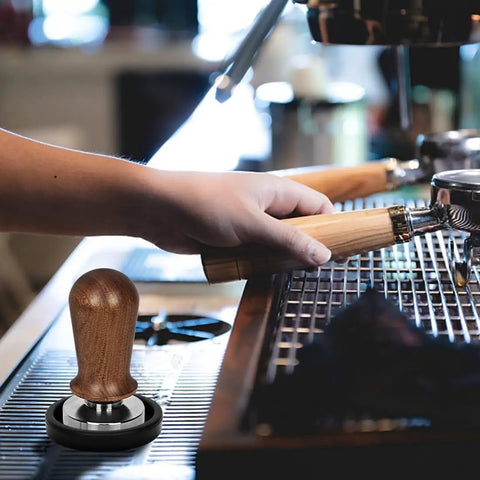 51mm Espresso Tamper Set With 30 Lb Consistent Pressure, Spring Loaded Calibrated Tamper, Silicone Mat, Coffee Stirrer And Distribution Tool, Wooden Barista Kit For Home Espresso Machines, Ideal For Your Italian Moment on coffee machine