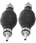 2 Pack Manual Fuel Transfer Siphon Pump Hand Squeeze Liquid Sucker For Gasoline And Diesel Refueling Cars Boats And Outdoor Equipment Portable Lightweight Quick Transfer Kit, two black plastic bulbs