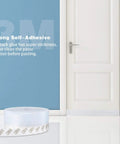 26 Feet Transparent Silicone Door And Window Seal Strip 60mm Wide Self Adhesive Draft Stopper Weather Stripping next to a door
