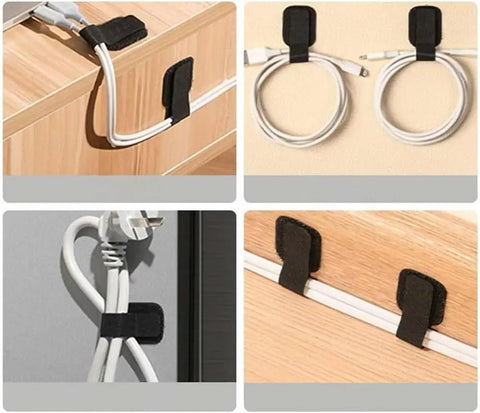 Heavy Duty Cable Organizer Kit For Desk And PC Setup Reusable Nylon Cable Ties With Hook And Loop Fasteners for cord management