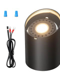 Low Voltage PAR36 Well Light with Replaceable 10W LED Bulb Warm White 2700K, black housing and included wiring accessories