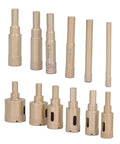 Premium 12 Piece Hole Saw Kit Built Tough For Drilling Glass Ceramic And Stone With Heavy Duty Brazing Technology For Precise Cuts From 6 To 35mm Diameter In Any DIY Project, 12 drill bits