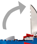 Opening cockpit feature of Creator 3in1 Race Plane Build Kit With Helicopter And Jet Modes, 333-Piece Set, Kid Friendly