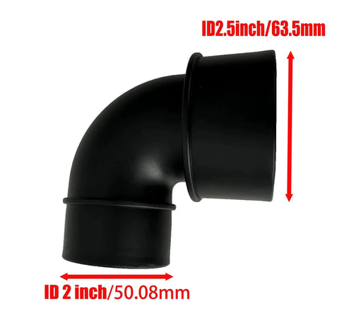 Heavy Duty Cyclone Dust Collector For Shop Vac delivering rock solid suction, 2 inch to 2.5 inch adapter elbow pipe for dust collection.