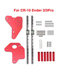 Dual Z Axis Linear Rail Kit With Back Plate For Ender 3 And CR10 Series 3D Printers MGN12C Upgrade showing components layout.