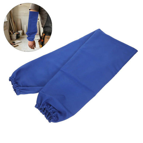 Tough As Nails Heat Resistant Welding Sleeves Fireproof Arm Protectors Zero Sweat Breathable Wrap Pro Grade Armor For Scorching Shop Grind And Heavy Auto Repair Blue on a workspace.