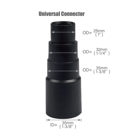 Long Horse Hair Vacuum Brush With Universal Connector For 25Mm, 32Mm, And 35Mm Hose, Small Round Dust Suction Attachment