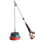 Hella Tough Steel Wire Cable Replacement For Home Gym Pulley Rigs 5mm Thick Heavy Duty with weights and gripping handle.