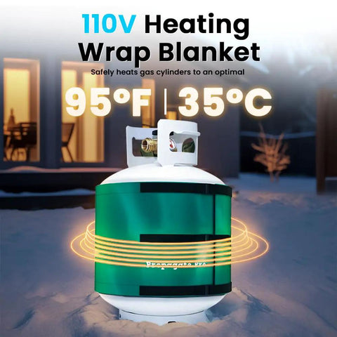 Propane Tank Heater Blanket For 20 Pound Cylinders And 5 Gallon Buckets, 110V 120V Heating Wrap Insulated Cover Keeps Grills And Furnaces Running And Never Freezes Up, Year Round Warmth