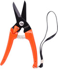 Ultra Twig And Hoof Trimming Shears 7.5 Inch Twin Blade With Nonstick Coating Spring Loaded Garden Scissors, orange handle