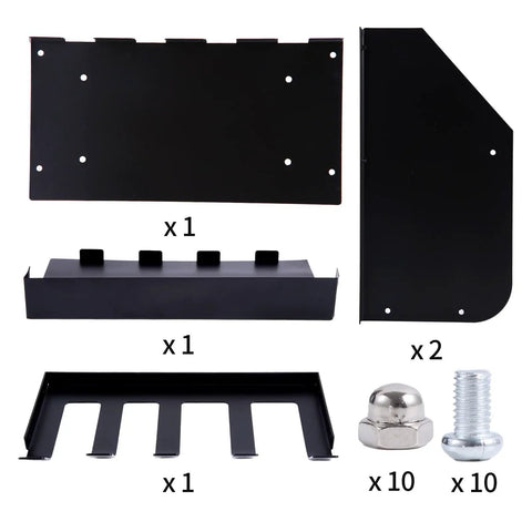 Components of Heavy Duty Power Tool Rack For Electric Drill Wall Mount Organizer For Garage Home Workshop And Shed Storage
