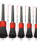 Five Size Detailing Brush Set With Premium Natural Boar Hair And Mixed Fiber Plastic Handles