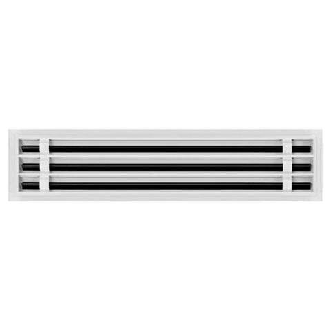 26 By 6 Inch White Modern AC Vent Cover Decorative Air Vent Register Grille With Standard Linear Slot Diffuser For Ceiling Walls And Floors