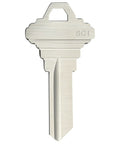 SC1 5 Pin Key Blanks Pack Of 50 Brass Silver Blank Keys For Schlage C Keyway Locksmiths And Home Key Replacement Projects Great For Spare Keys And DIY Key Cuts, single key close-up showing silver finish and SC1 marking