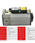 7.5 KW Air Cooled Automatic Tool Change Spindle Motor 24000 RPM ISO30 Taper CNC Router showing side view with gas cooling system.