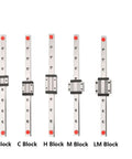 Smooth And Precise Linear Motion With This Compact Seven Millimeter MGN7 Guide Rail Kit Featuring Quick Install Blocks For 300mm Applications Perfect For DIY Projects And Small Machining Setups That Need Zero Friction And Stable Performance Without. MGN7 300mm aluminum linear guide rail kit with S, C, H, M, and LM blocks