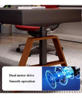 Top Shelf Electric Height Adjustable Standing Desk Featuring Deep Storage Drawers And Snazzy USB Charging Hub Heavy Duty Gaming Rig For A Sleek Home Office Flex Measuring 180 Cm Across For Max Comfort with dual motor drive and smooth operation.