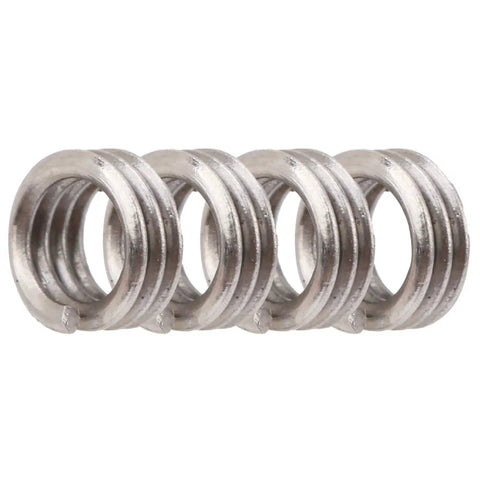 Stainless Steel Wire Thread Insert Kit For Screw Hole Repair, 50 Pcs SUS304 Bushing Inserts, Thread Saver For Auto, Marine, Aviation And Electronics, Quick Fix For Damaged Female Threads, Beefed Up Durable Repair Kit For Loose Holes, close-up of SUS304 inserts