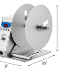 Heavy Duty Automatic Label Rewinder Machine Electric Speed Adjustable 0 To 50 Rpm Digital Tag Counter for DIY crafting, 9.5 inch width.