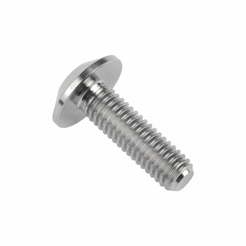 Titanium M6 Socket Head Cap Bolts Dome Head Screws 1.0 Pitch, ultra lightweight and corrosion resistant, side view