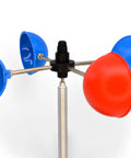 Compact Wind Speed Meter Anemometer For Outdoor Use close-up of rotating cups on metal shaft
