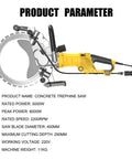 Top Shelf 5000W Electric Wall Chaser Slab Cutter with 400mm blade for cutting concrete, brick, and granite.
