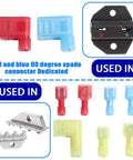 Nylon Spade Connector Right Angle Kit 90 Degree Terminals With Crimper Tool For Automotive Wiring 330 Piece Set Red 22 To 16 AWG