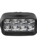 Ultra Bright Universal Headlight 12V To 100V LED Light for Electric Bikes Motorcycles Trikes, rectanglular black casing.