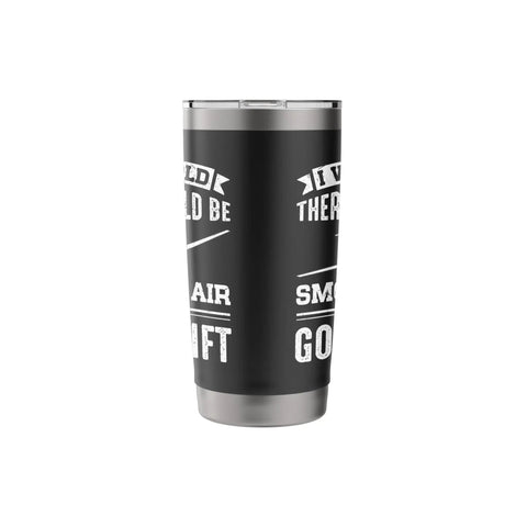 Glider Pilot Stainless Steel Insulated Tumbler For Sailplane Fans And Aviation Enthusiasts, black design, front view.
