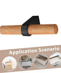 Solid Wood Drawer Pulls And Cabinet Handles Black Single Hole Wood Doorknob European Style Anti Collision Hardware close-up