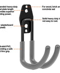 Heavy Duty Steel Garage Hooks Pack Of 10 For Organizing Power Tools Ladders Bikes And Bulk Gear With Ultra Secure Hold And Easy Wall Mount Storage System