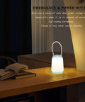 LED lamp on a desk with books, illustrating 3 Pack LED Camping Light With 3 Modes Battery Powered Night Light For Indoor And Outdoor Use