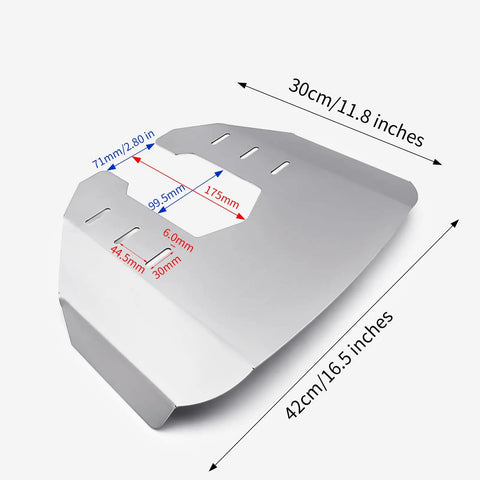 Whale Tail Hydrofoil Stabilizer For Outboard Boats 40-350HP, with dimensions, adjustable anti-cavitation plate, trim tab