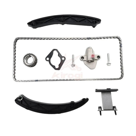 Sick Performance Timing Chain Kit With Alloy Sprockets Guides Fits Chevy Malibu Cruze Equinox Trax 1.5L Engine, chain kit parts laid out