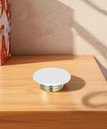 Rock Solid Eight Pack Fire Sprinkler Head Cover Plates With No Hassle Setup And Dead Nuts Secure Fit Galvanized Steel Ceiling Trim Rings for indoor fire protection on wooden surface.