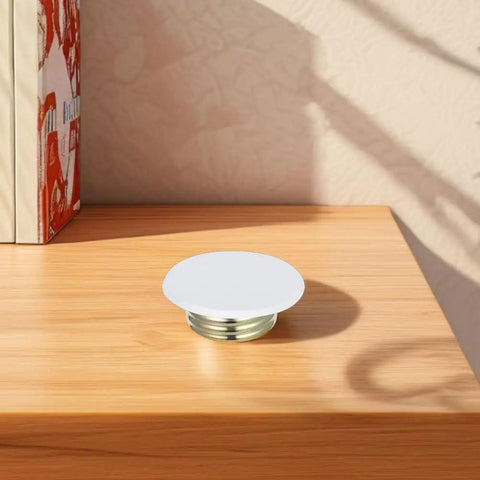 Rock Solid Eight Pack Fire Sprinkler Head Cover Plates With No Hassle Setup And Dead Nuts Secure Fit Galvanized Steel Ceiling Trim Rings for indoor fire protection on wooden surface.