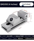 Heavy-Duty Lathe Vise for Precision Machining, Rock-Solid Clamping With Slots for Square and Round Parts, 4.0in Capacity, 0.005mm Accuracy