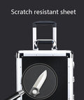 Rolling Toolbox On Wheels For Home Garage And Workshop, Portable Tool Case With Telescoping Handle, scratch-resistant aluminum panel