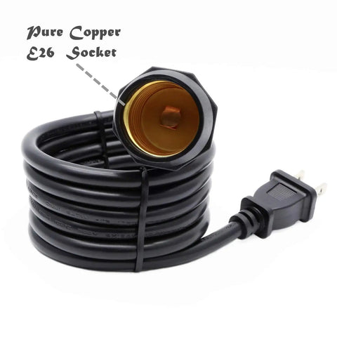 Heavy Duty Weatherproof 5ft Pendant Light String Kit With One Socket And Thick Copper Wire E26 E27 Hanging Ceiling Lamp For Outdoor Patio Backyard Bistro Bar Kitchen Industrial Vintage DIY No Bulb Included